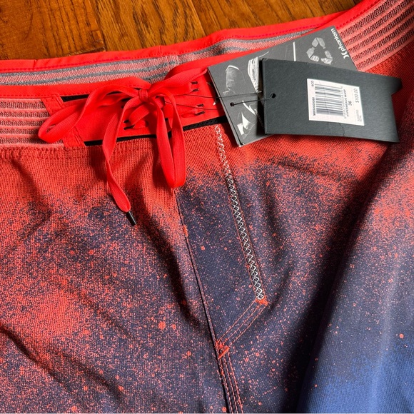 Hurley Men’s Phantom Hyperweave Boardshorts Orange & Navy Size 36 - Picture 7 of 11